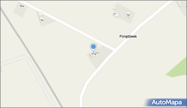 Ponętów Górny Drugi, Ponętów Górny Drugi, 57a, mapa Ponętów Górny Drugi