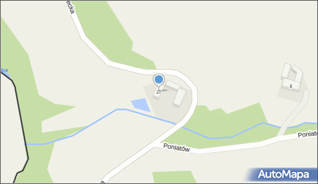 Poniatów, Poniatów, 10, mapa Poniatów