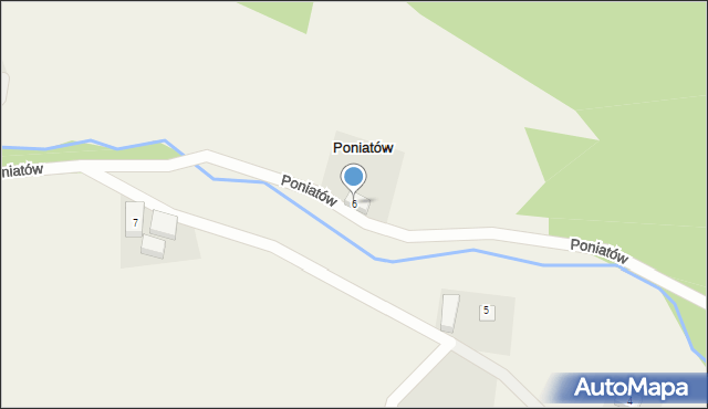 Poniatów, Poniatów, 6, mapa Poniatów