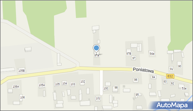 Poniatowa, Poniatowa, 97a, mapa Poniatowa