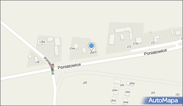 Poniatowice, Poniatowice, 104, mapa Poniatowice