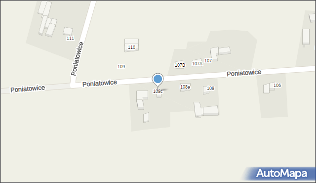 Poniatowice, Poniatowice, 108c, mapa Poniatowice