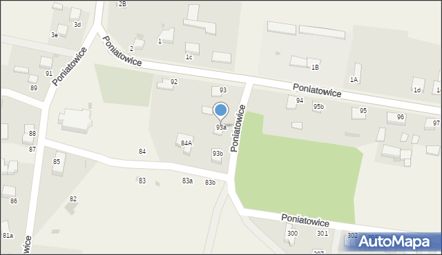 Poniatowice, Poniatowice, 93a, mapa Poniatowice