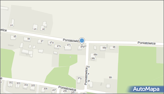 Poniatowice, Poniatowice, 97d, mapa Poniatowice