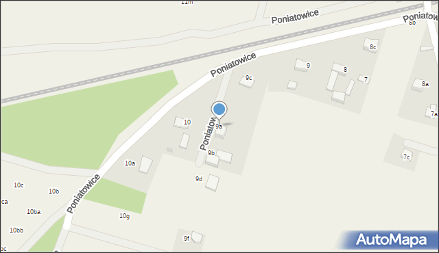 Poniatowice, Poniatowice, 9a, mapa Poniatowice
