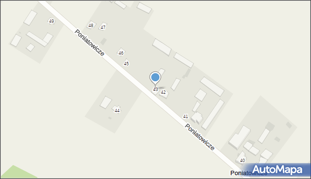 Poniatowicze, Poniatowicze, 43, mapa Poniatowicze