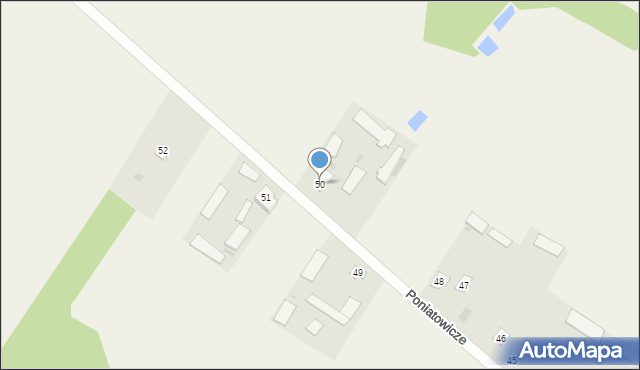 Poniatowicze, Poniatowicze, 50, mapa Poniatowicze