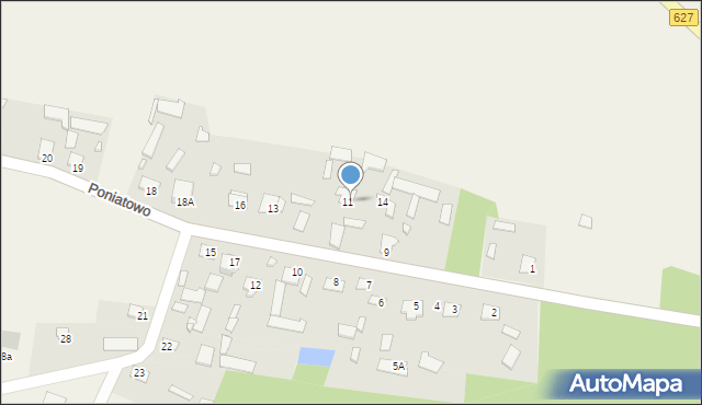 Poniatowo, Poniatowo, 11a, mapa Poniatowo