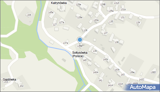 Ponice, Ponice, 139a, mapa Ponice