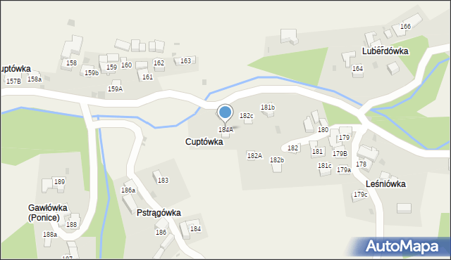 Ponice, Ponice, 184A, mapa Ponice
