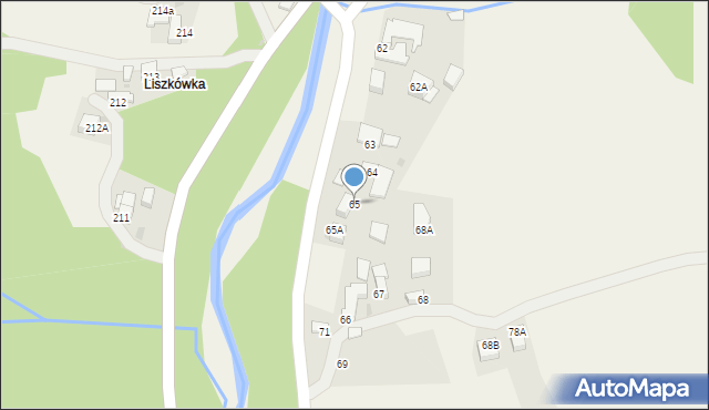 Ponice, Ponice, 65, mapa Ponice