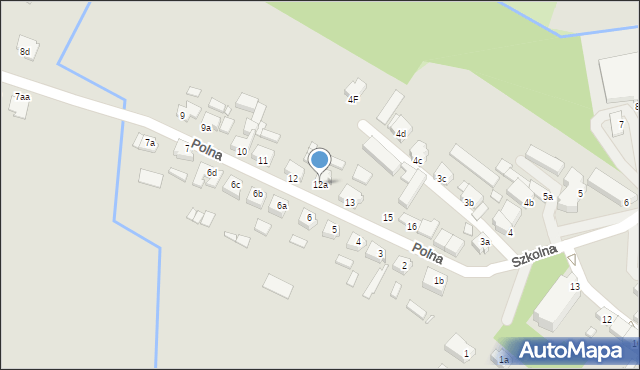 Poniec, Polna, 12a, mapa Poniec
