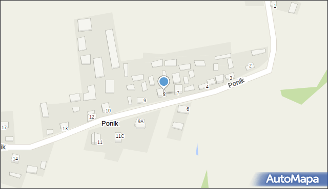 Ponik, Ponik, 8, mapa Ponik