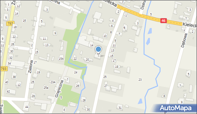 Ponik, Powstańców Styczniowych, 18, mapa Ponik