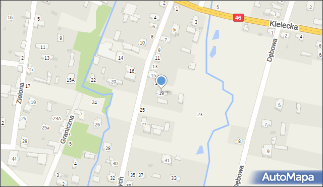 Ponik, Powstańców Styczniowych, 19, mapa Ponik