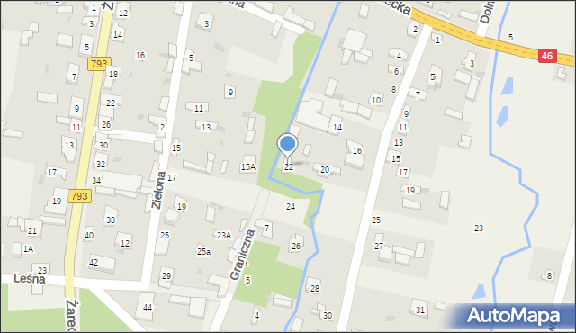 Ponik, Powstańców Styczniowych, 22, mapa Ponik