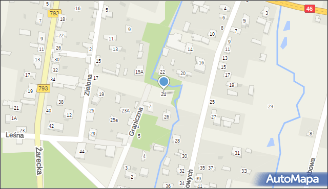 Ponik, Powstańców Styczniowych, 24, mapa Ponik