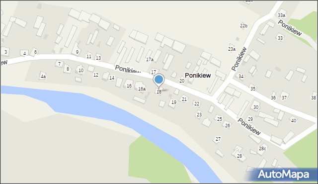 Ponikiew, Ponikiew, 18, mapa Ponikiew