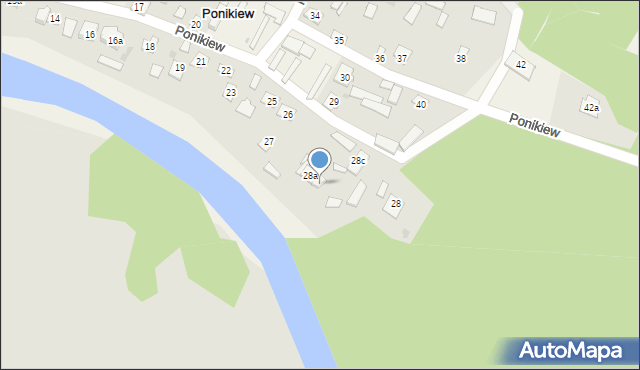 Ponikiew, Ponikiew, 28b, mapa Ponikiew