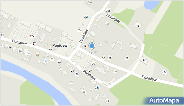 Ponikiew, Ponikiew, 35, mapa Ponikiew