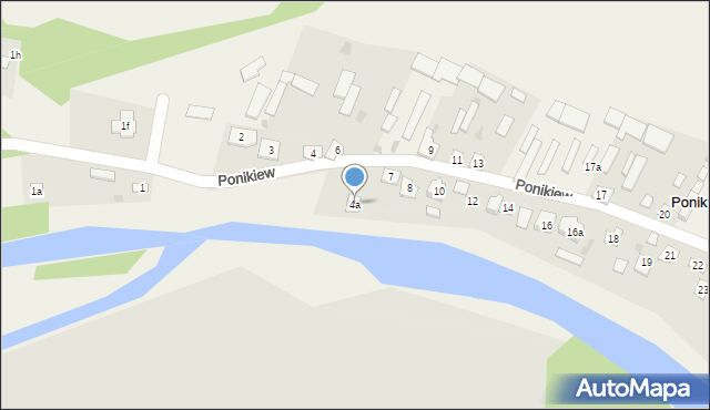 Ponikiew, Ponikiew, 4a, mapa Ponikiew