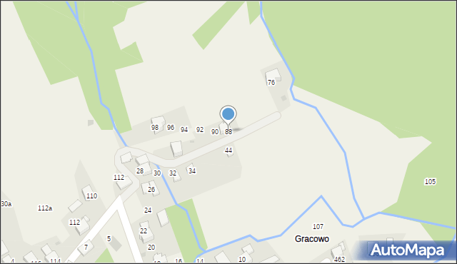 Ponikiew, Pod Kaplicą, 88, mapa Ponikiew