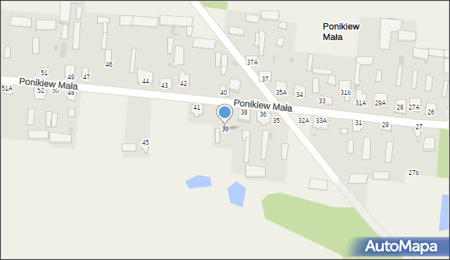 Ponikiew Mała, Ponikiew Mała, 39, mapa Ponikiew Mała