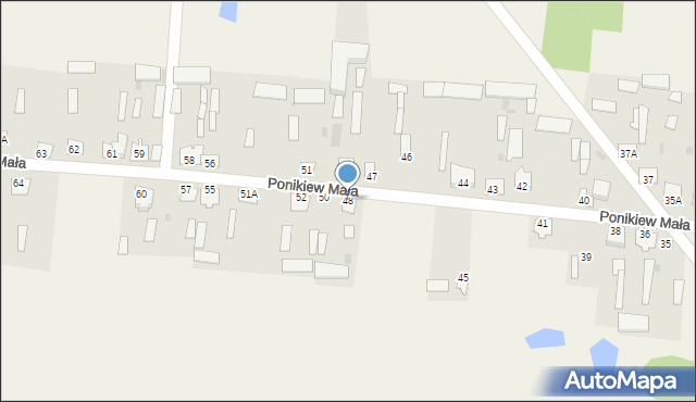 Ponikiew Mała, Ponikiew Mała, 48, mapa Ponikiew Mała