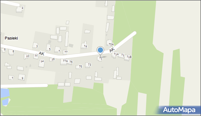 Ponikiew Mała, Ponikiew Mała, 72, mapa Ponikiew Mała