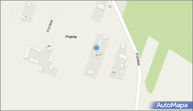 Ponikła, Ponikła, 7A, mapa Ponikła