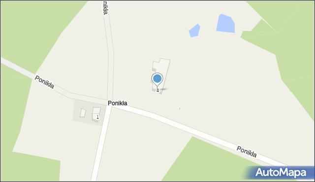 Ponikła, Ponikła, 4, mapa Ponikła