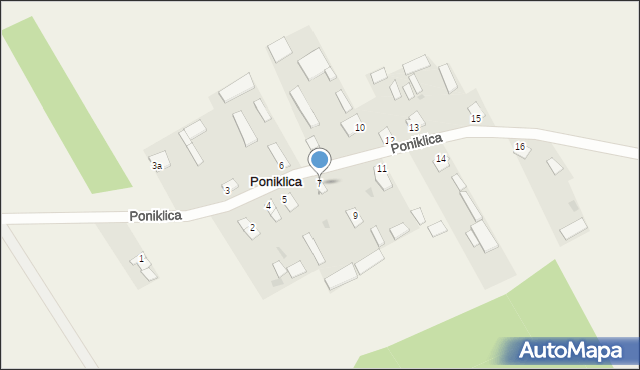 Poniklica, Poniklica, 7, mapa Poniklica