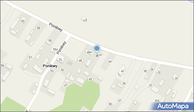 Ponikwy, Ponikwy, 46, mapa Ponikwy