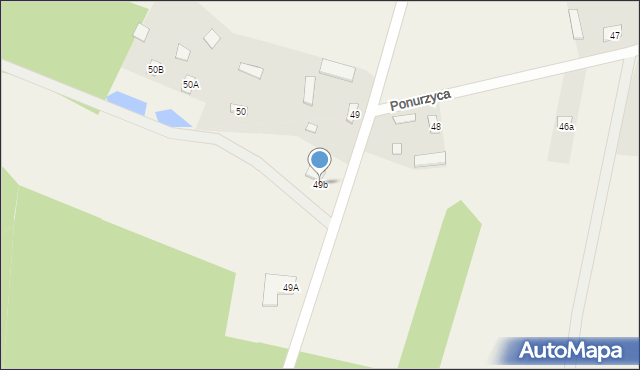 Ponurzyca, Ponurzyca, 49b, mapa Ponurzyca