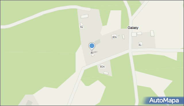 Ponurzyca, Ponurzyca, 80, mapa Ponurzyca