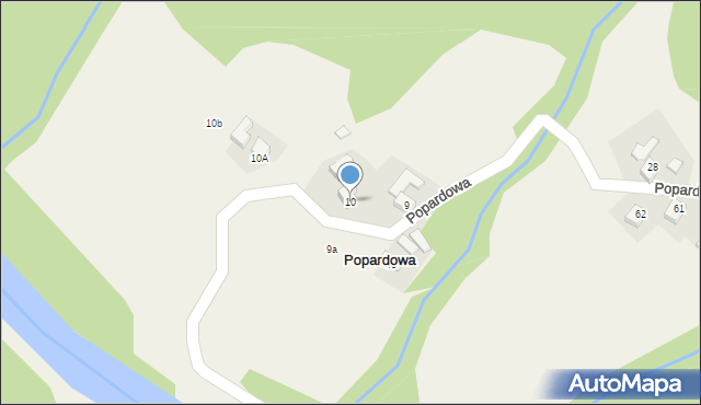 Popardowa, Popardowa, 10, mapa Popardowa