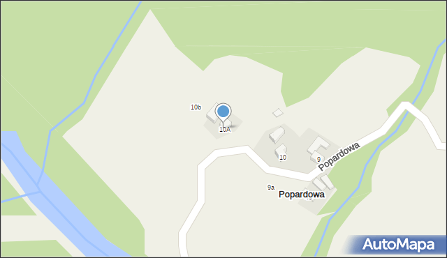 Popardowa, Popardowa, 10A, mapa Popardowa