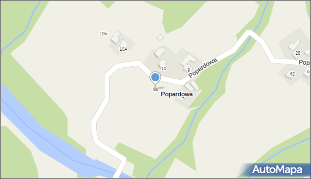 Popardowa, Popardowa, 9a, mapa Popardowa