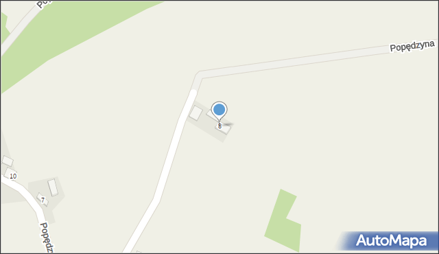 Popędzyna, Popędzyna, 8, mapa Popędzyna