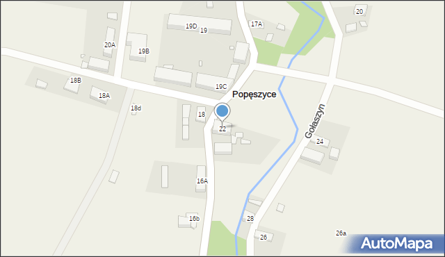 Popęszyce, Popęszyce, 22, mapa Popęszyce