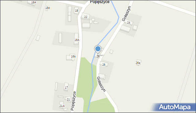 Popęszyce, Popęszyce, 28, mapa Popęszyce