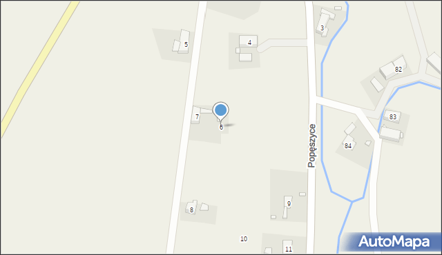 Popęszyce, Popęszyce, 6, mapa Popęszyce