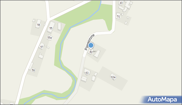 Popęszyce, Popęszyce, 61, mapa Popęszyce