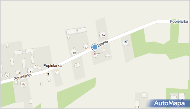 Popielarka, Popielarka, 1C, mapa Popielarka