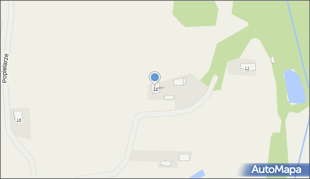 Popielarze, Popielarze, 14, mapa Popielarze