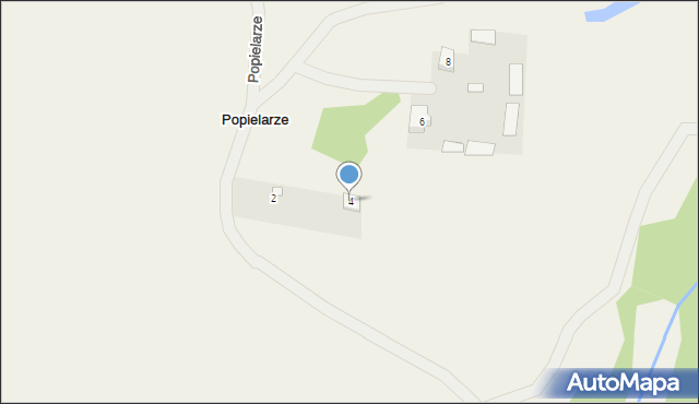 Popielarze, Popielarze, 4, mapa Popielarze