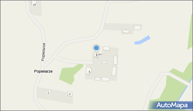 Popielarze, Popielarze, 8, mapa Popielarze