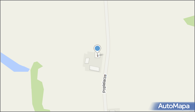 Popielarze, Popielarze, 9, mapa Popielarze