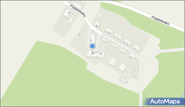 Popielewko, Popielewko, 10, mapa Popielewko