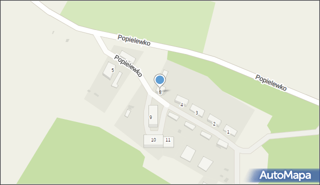 Popielewko, Popielewko, 8, mapa Popielewko